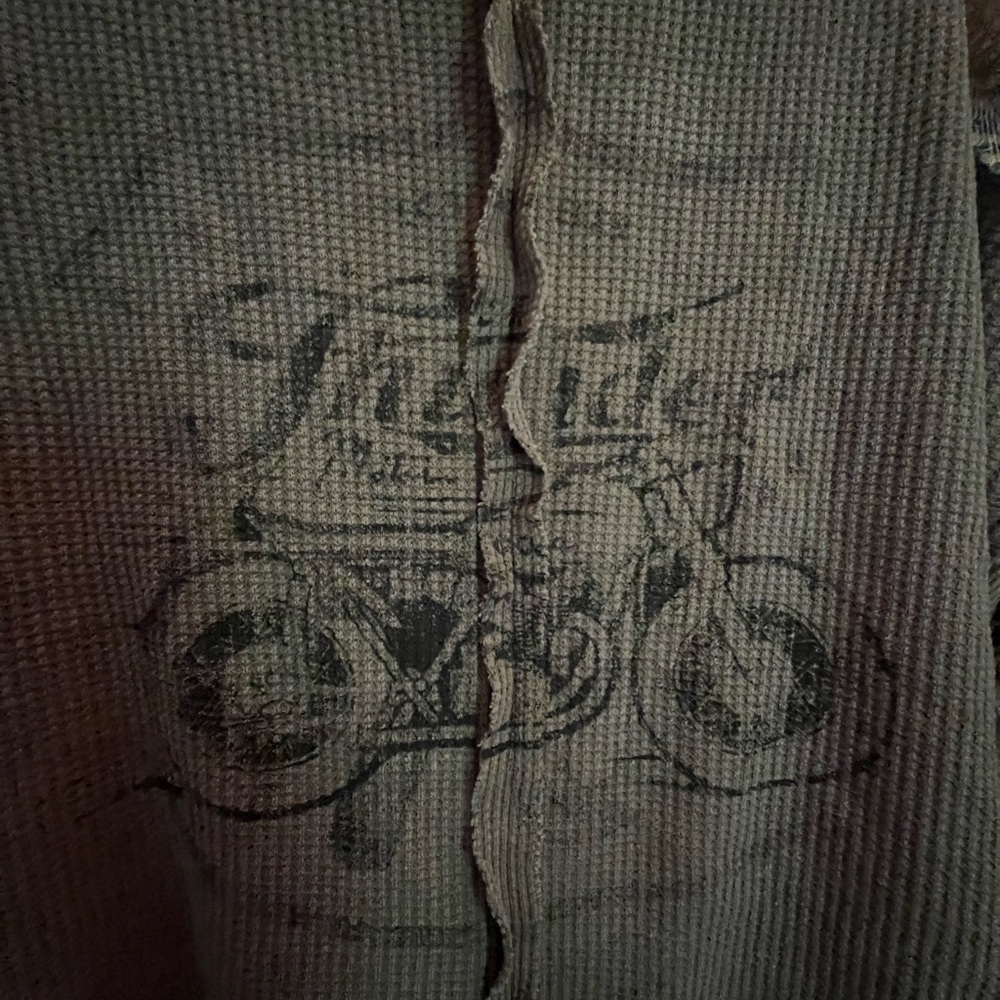 Women’s Gray Sweater with Motorcycle Print